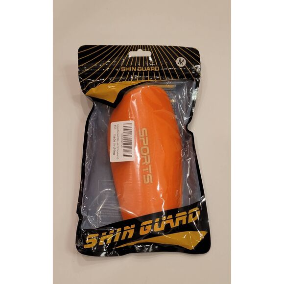 Sport Shin Shock Absorber Ultra Light Guards Size M Orange - Picture 2 of 6